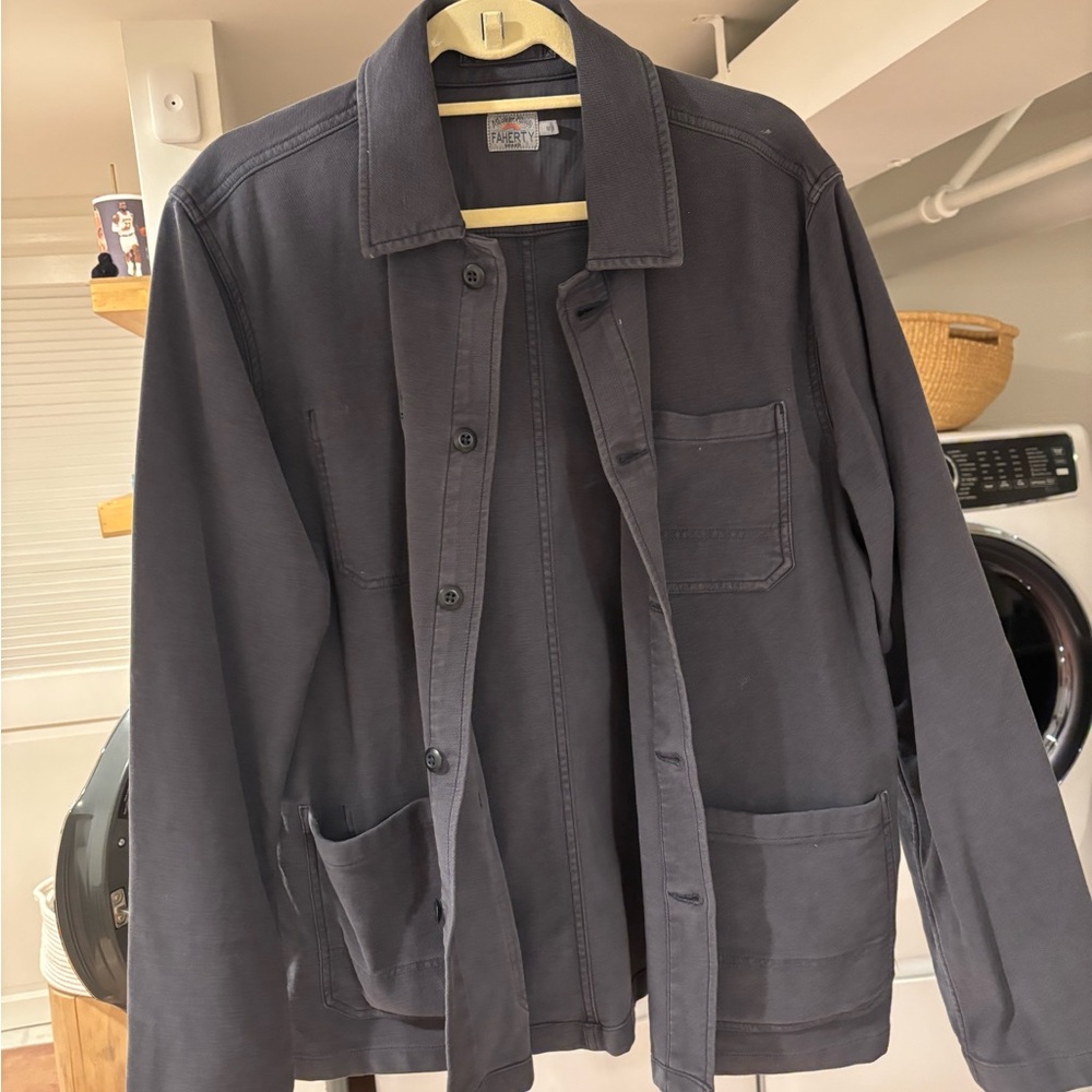 Faherty Men's Charcoal Shirt Jacket